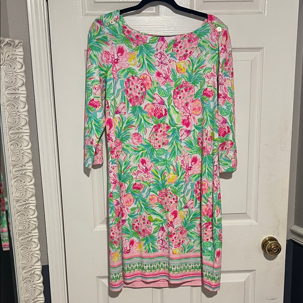 Lilly Pulitzer Vibrant Floral Long Sleeve Dress
